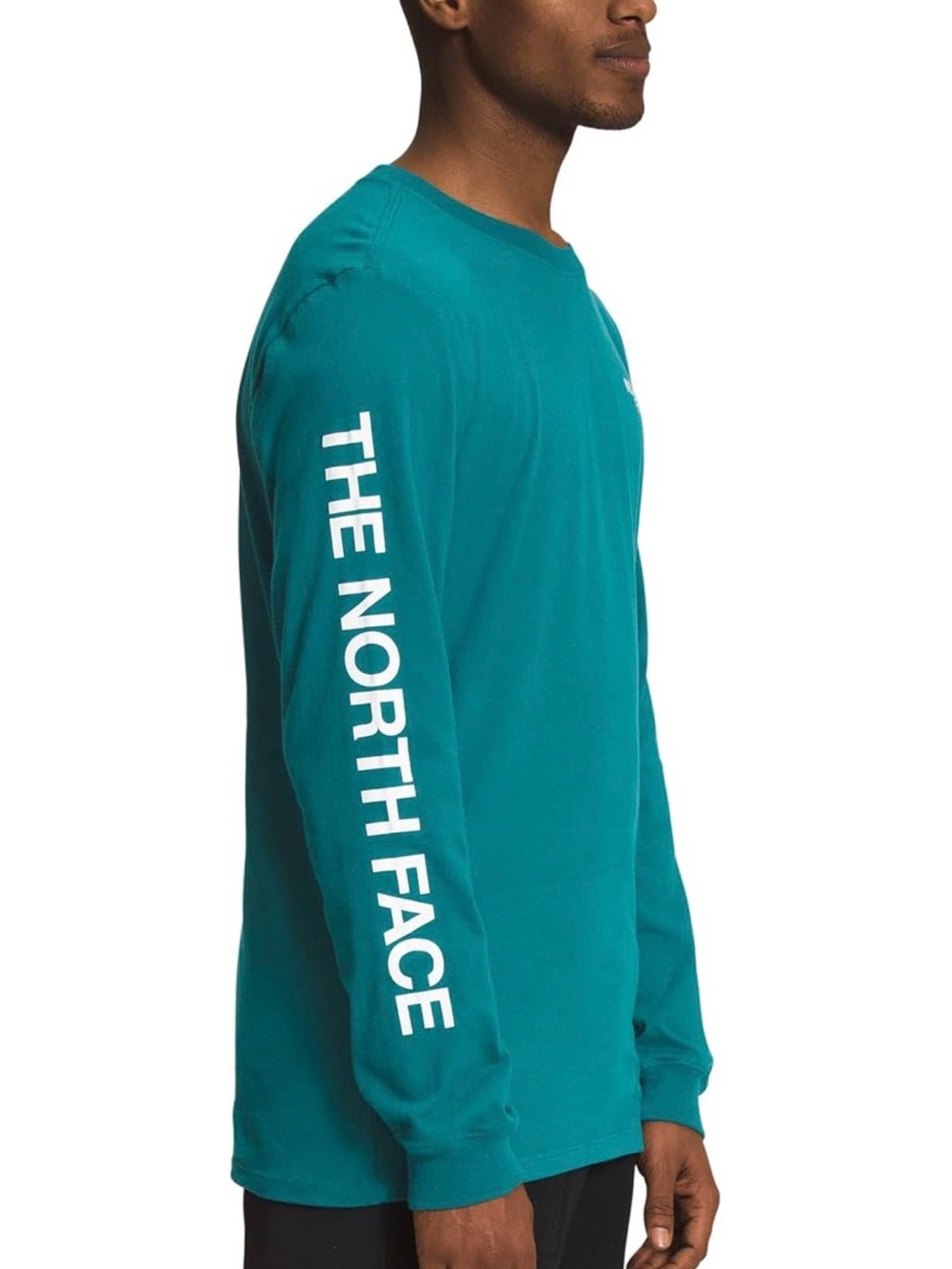 NWT The North Face Mens XXL Long Sleeve Hit Tee Shirt Harbor Blue Cotton 2XL